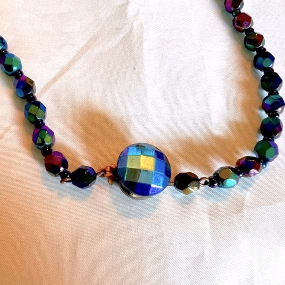 Vintage Aurora Borealis Faceted Graduated Crystal… - image 4